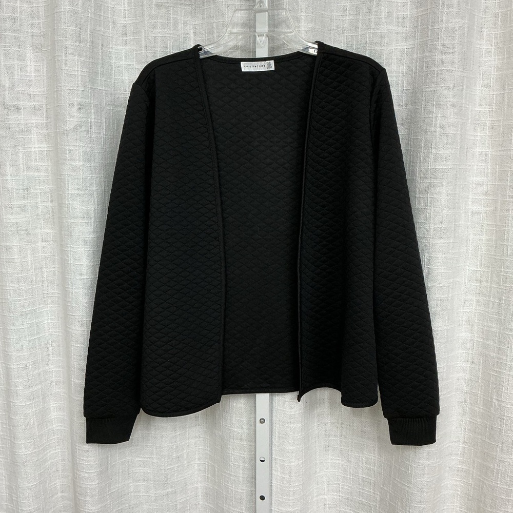 Elegant Black Quilted Blazer